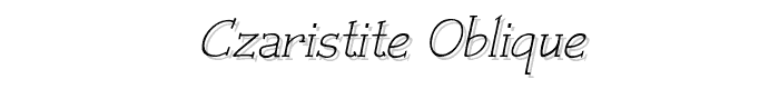 Czaristite Oblique font